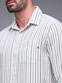 Killer Men Green Printed Slim Fit Shirts