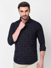 Killer Men Navy Checks Slim Fit Shirts