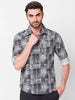 Killer Men Grey Printed Slim Fit Shirts