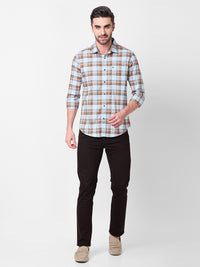 Killer Men Light Blue Checks Slim Fit Shirts