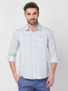 Killer Men Light Mint Printed Slim Fit Shirts
