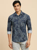 Killer Men Navy Printed Slim Fit Shirts