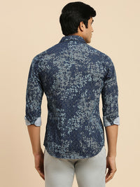 Killer Men Navy Printed Slim Fit Shirts