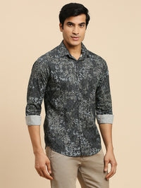 Killer Men Black Printed Slim Fit Shirts