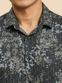 Killer Men Black Printed Slim Fit Shirts