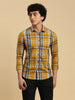 Killer Men Mustard Checks Slim Fit Shirts