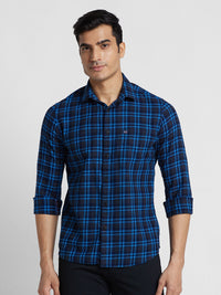 Killer Men Navy Checks Slim Fit Shirts