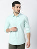 Killer Men Light Green Solid Slim Fit Shirts