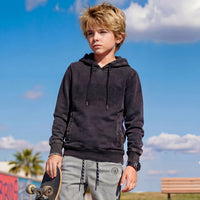 Kid's Dark Grey Hooded Sweat Shirts