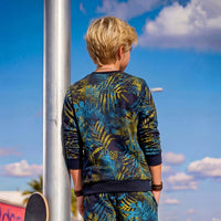 Kid's Navy Printed Sweat Shirts