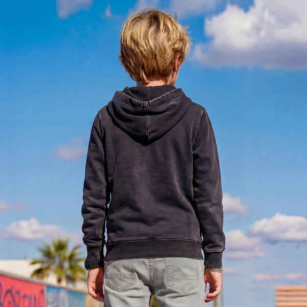 Kid's Dark Grey Hooded Sweat Shirts