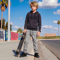 Kid's Dark Grey Hooded Sweat Shirts