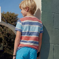 Kid's Red Slim Fit Printed T-Shirts