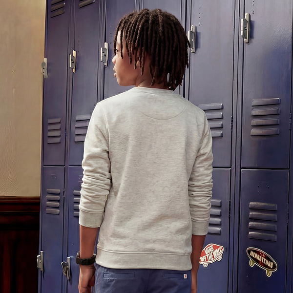 Kid's Grey Melange Sweat Shirts