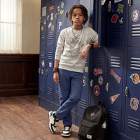 Kid's Grey Melange Sweat Shirts