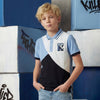 Kid's Light Blue Slim Fit Polo Neck T-Shirts