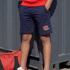 Kid's Navy Blue Solid Shorts