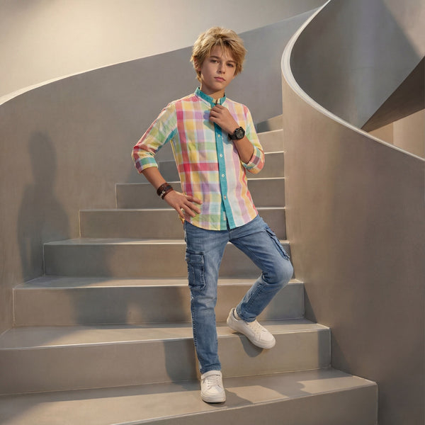 Kid's Multicolor Regular Fit Shirts