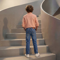 Kid's Blue Straight Fit Jeans