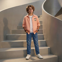 Kid's Blue Straight Fit Jeans