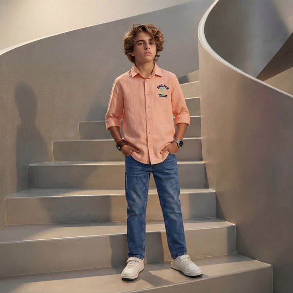 Kid's Blue Straight Fit Jeans