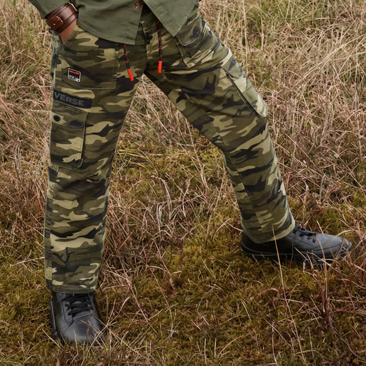 Kid's Olive Camo Cargo