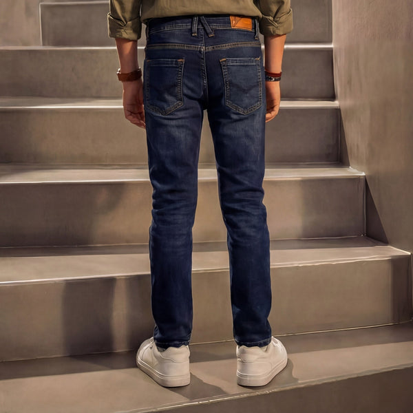 Kid's Dark Blue Slim Fit Jeans