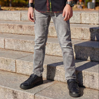 Kid's Grey Slim Fit Jeans