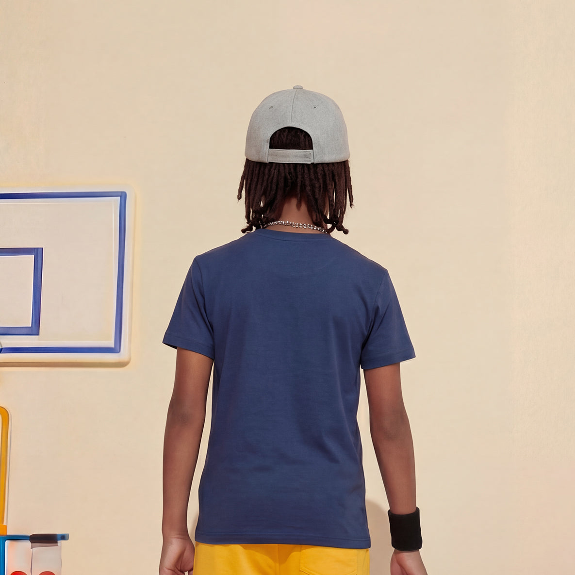 Kid's Blue Slim Fit Printed T-Shirts