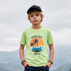 Kid's Green Slim Fit Printed T-Shirts