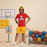 Kid's Red Slim Fit Printed T-Shirts