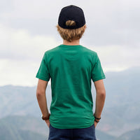 Kid's Green Slim Fit Printed T-Shirts