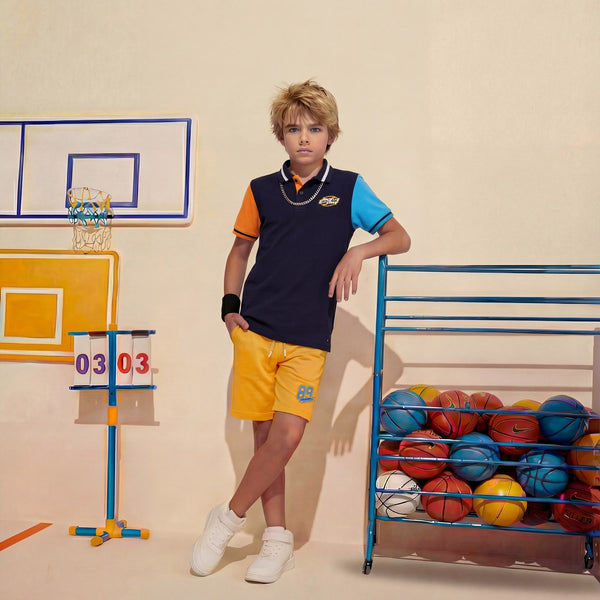 Kid's Mustard Solid Shorts