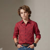 Kid's Red Regular Fit Shirts
