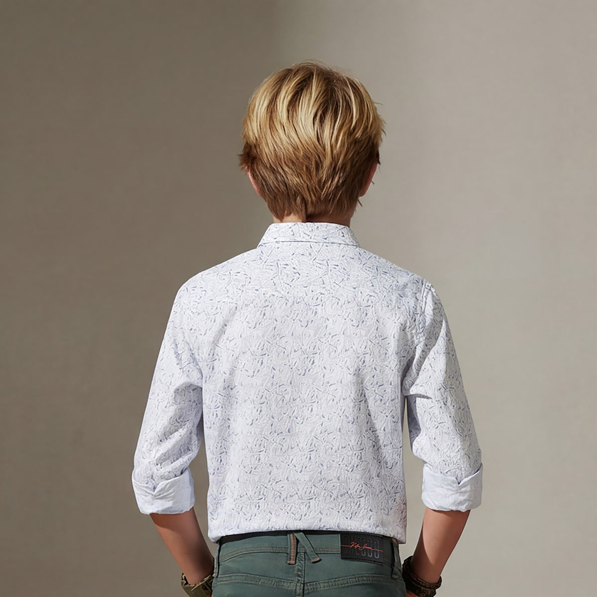 Kid's White Regular Fit Shirts