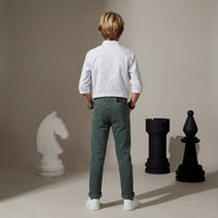 Kid's White Regular Fit Shirts