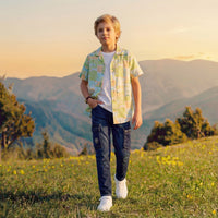 Kid's Green Regular Fit Shirts
