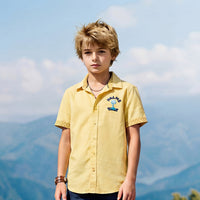 Kid's Yellow Regular Fit Shirts