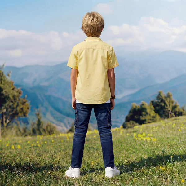 Kid's Yellow Regular Fit Shirts