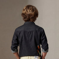 Kid's Black Regular Fit Shirts