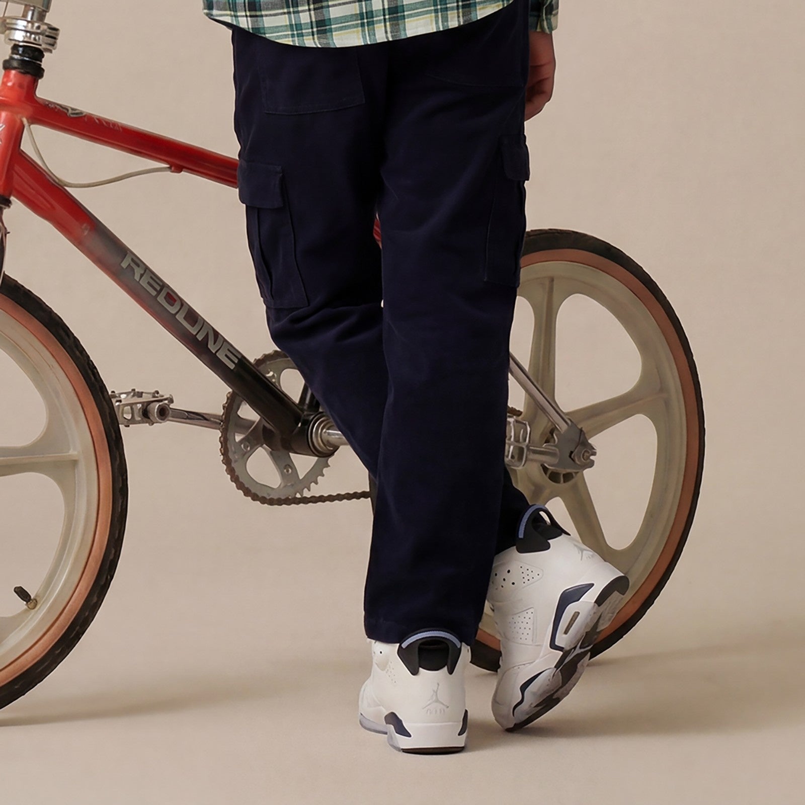 Kid's Navy Solid Cargo