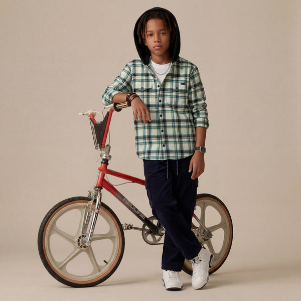 Kid's Navy Solid Cargo