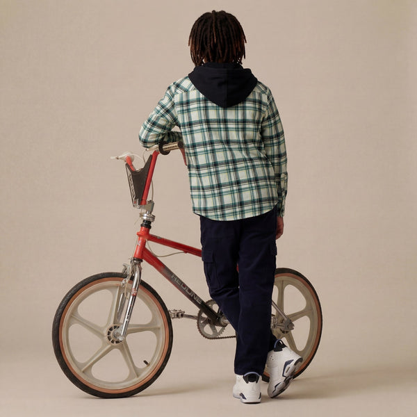 Kid's Navy Solid Cargo