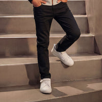 Kid's Black Slim Fit Trousers