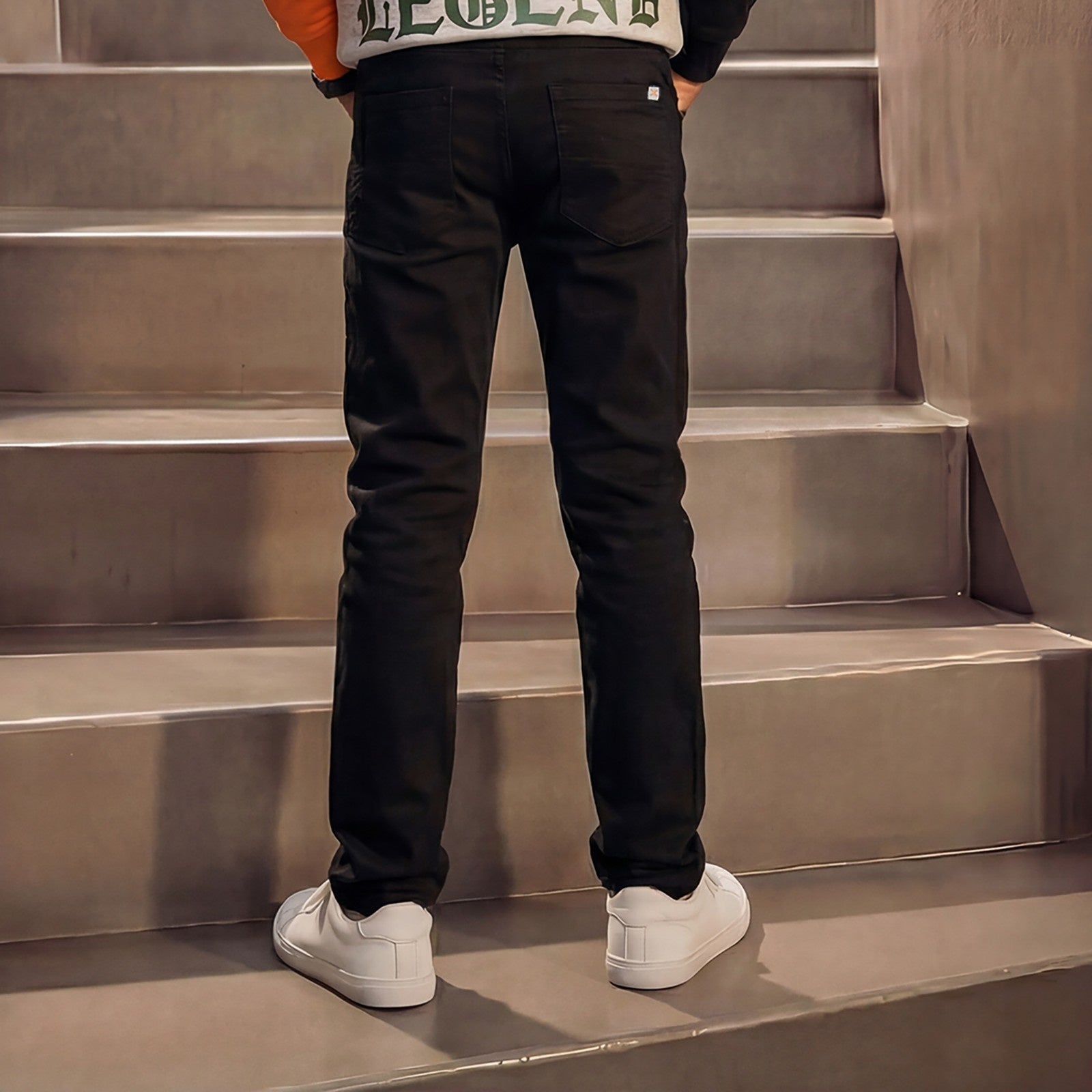 Kid's Black Slim Fit Trousers