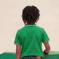 Kid's Green Slim Fit Polo Neck T-Shirts