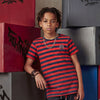 Kid's Red Slim Fit Printed T-Shirts
