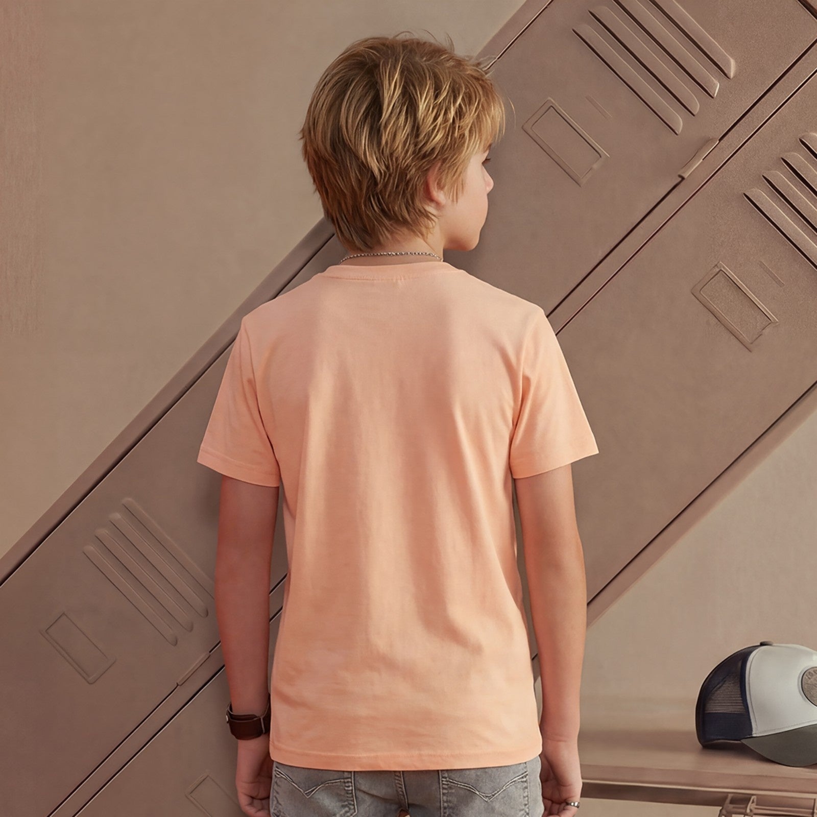 Junior Killer Peach Slim Fit Printed T-Shirts