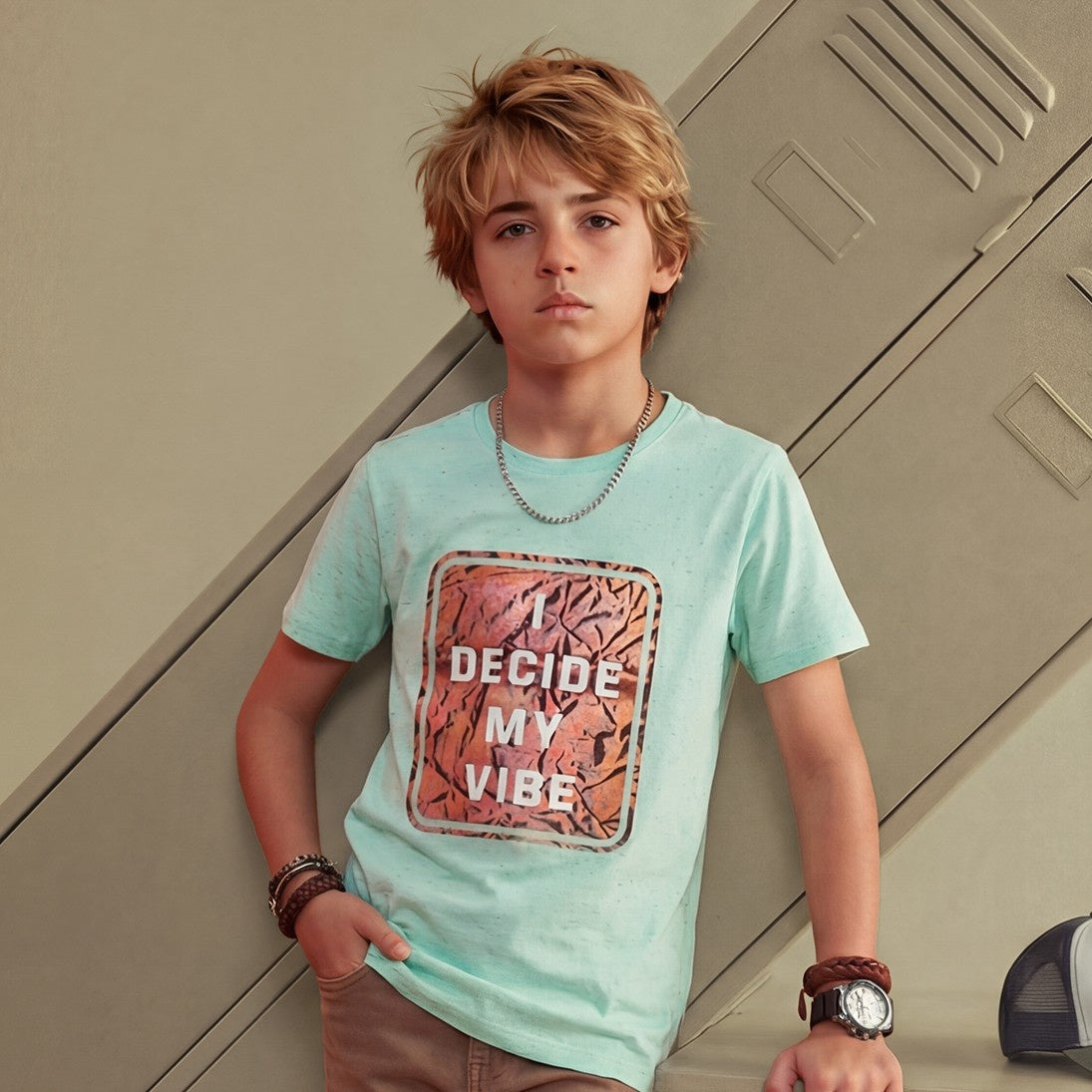 Kid's Lilac Slim Fit Printed T-Shirts