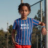 Kid's Royal Blue Slim Fit Printed T-Shirts